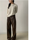 Unbalanced Collar Loose Fit Knit