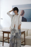 Lace carry diagonal tee