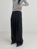 Hayden Two-Tuck Long Wide Slacks