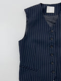 Beth Stripe V-neck Vest