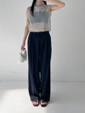 Koi high neck see-through sleeveless blouse