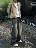 Brown Tin Brush Wide Denim