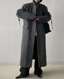 [unisex] Ribbon Two-Way Overfit Long Coat