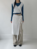 [set] Dining layered knit two-piece