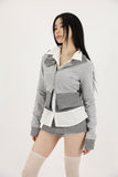 Ted color matching zip-up