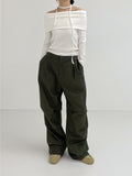 [unisex] Slub Parachute Banding Pants