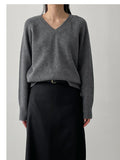 Demure V-neck Raglan Knit