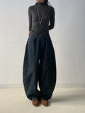 344 Vintage Brushed Balloon Wide Denim Pants