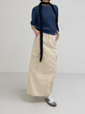 58 Strap Cargo Maxi Long Skirt