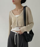 Hook Crop Knit Cardigan