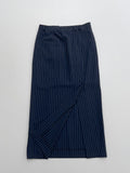 Beth Unbalanced Stripe H-Line Skirt