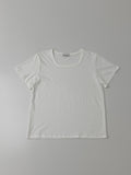 [INC MADE] Silket Square Neck Short Sleeve T-Shirt