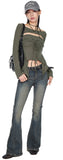 Uteo washed flare jeans