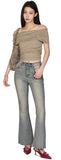 Dre shirring off shoulder