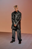 FAUX LEATHER CARCOAT