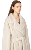 Harmo belted shearling long coat