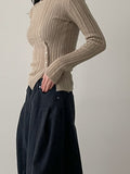 Bella Wool Slit Knit T-Shirt