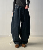 344 Vintage Brushed Balloon Wide Denim Pants