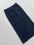 Beth Unbalanced Stripe H-Line Skirt
