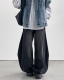 Duo Snap Balloon Denim Pants