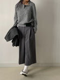 Unbalanced Collar Loose Fit Knit