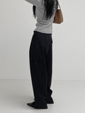 Hayden Two-Tuck Long Wide Slacks