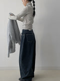 Stripe Fleece Turtleneck T-Shirt
