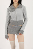 Ted color matching zip-up