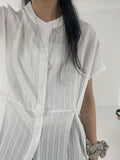 Lace Pintuck Half Blouse