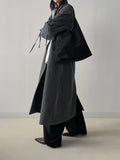 [unisex] Ribbon Two-Way Overfit Long Coat