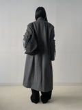 [unisex] Ribbon Two-Way Overfit Long Coat