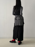 Teddy banding H-line long skirt