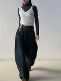 344 Vintage Brushed Balloon Wide Denim Pants