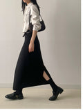 Suede pin tuck crop shirt