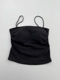 [With Cup] Shirring Bra Top Sleeveless