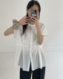 Lace Pintuck Half Blouse