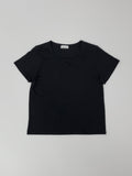 [INC MADE] Silket Square Neck Short Sleeve T-Shirt