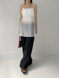 Back Shirring Stopper Nylon Wide Pants