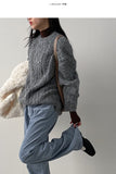 Angora Cable Overfit Long Knit