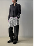 Fringe 3 Button Overfit Crop Jacket
