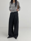 Hayden Two-Tuck Long Wide Slacks