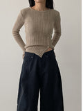 Bella Wool Slit Knit T-Shirt