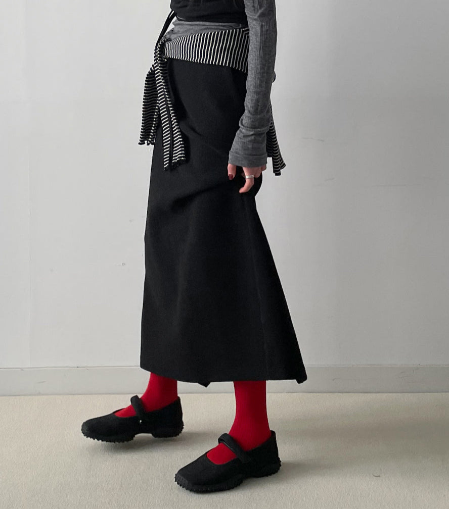 【INCHANT ME】Teddy banding H-line long skirt INCHANT ME(インチャントミー) - テディバンディングHライン