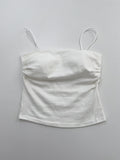 [With Cup] Shirring Bra Top Sleeveless