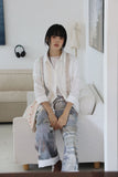 Lace carry diagonal tee