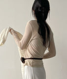 Lees Tencel See-through Layered T-Shirt