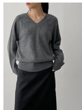 Demure V-neck Raglan Knit