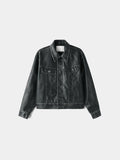 PL Washing Trucker Leather Jacket