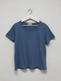 [INC MADE] Silket Square Neck Short Sleeve T-Shirt
