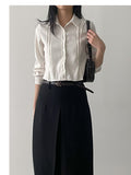 Suede pin tuck crop shirt